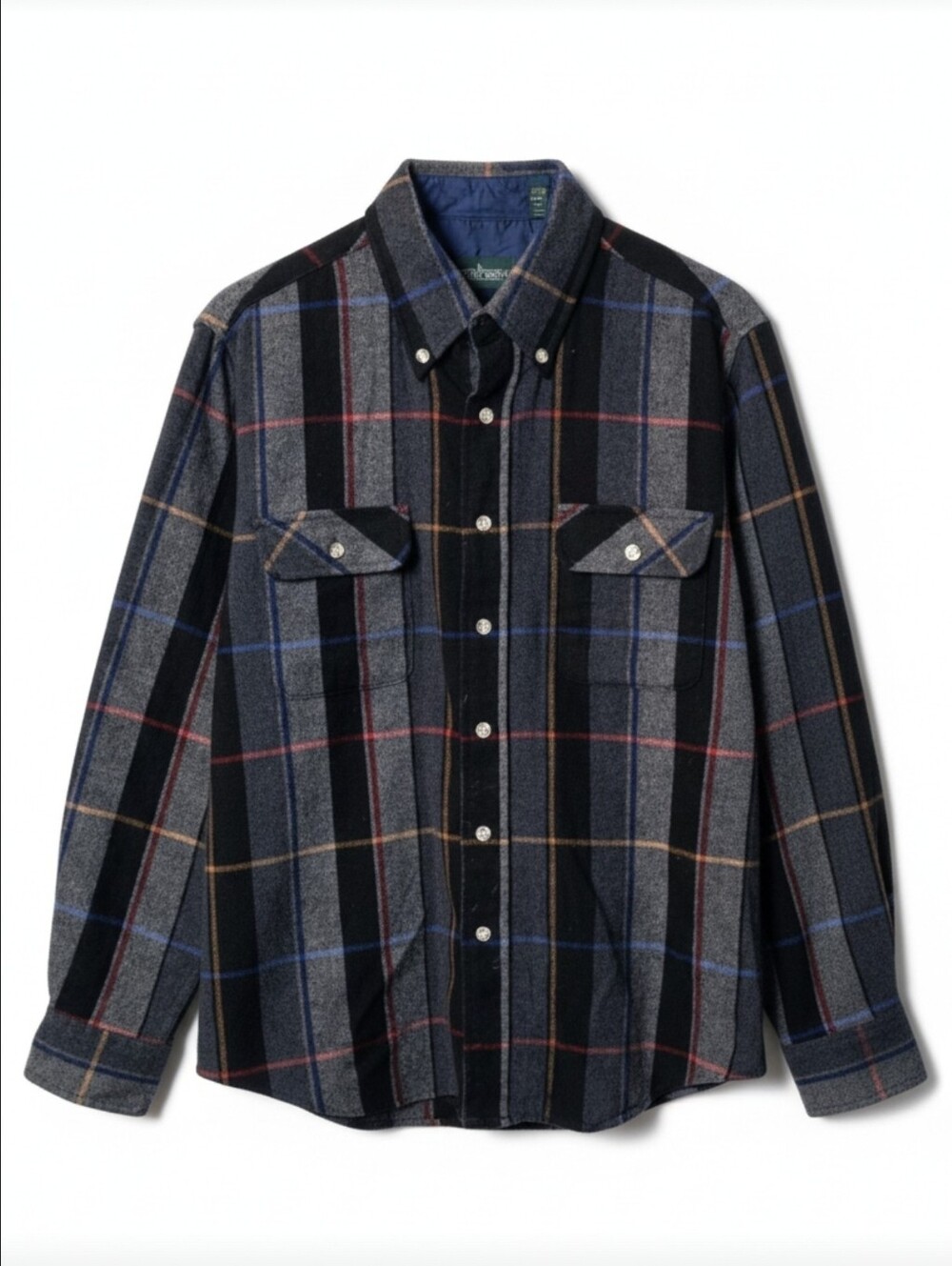 Vintage Boundary Waters Men's Plaid Wool Blend Shirt Jacket - Picture 1 of 6